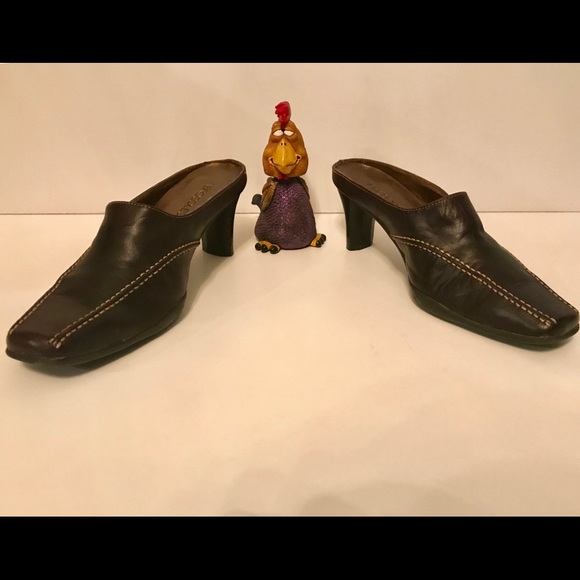 Aerosols 8.5 M Brown classic Leather mules - Picture 2 of 5